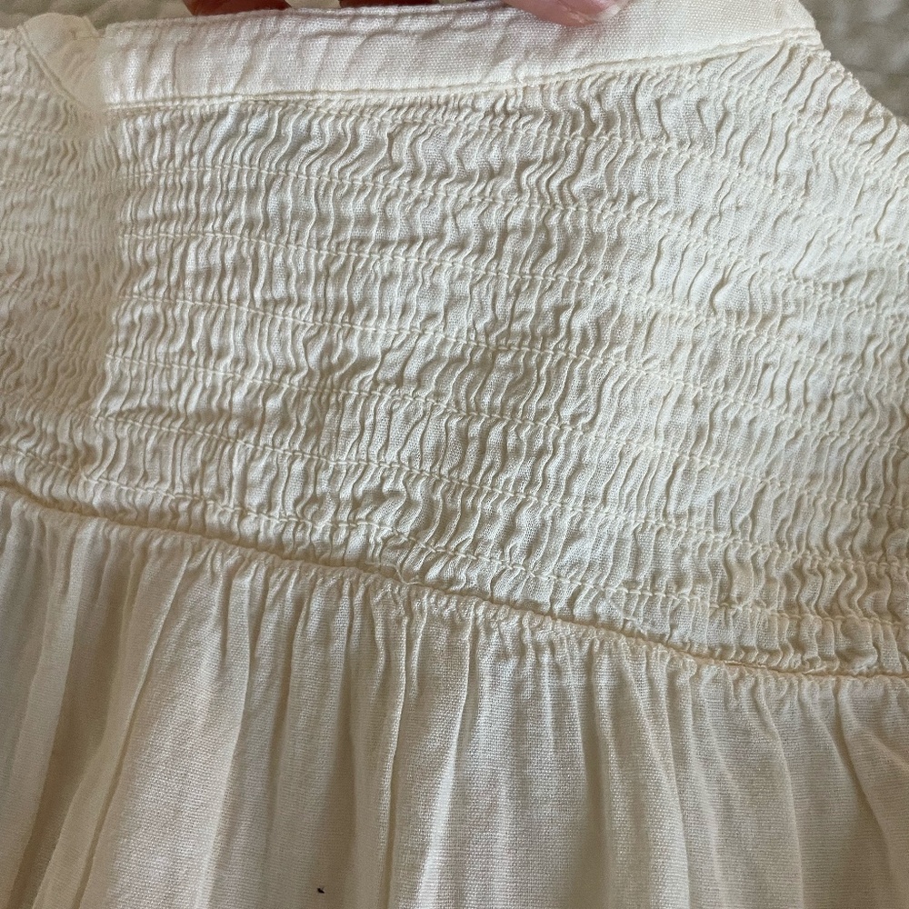 WOMENS OLD NAVY LINEN LOOK ECRU/CREAM COLORED BUTTON BLOUSE SIZE MED NWT - Picture 10 of 10